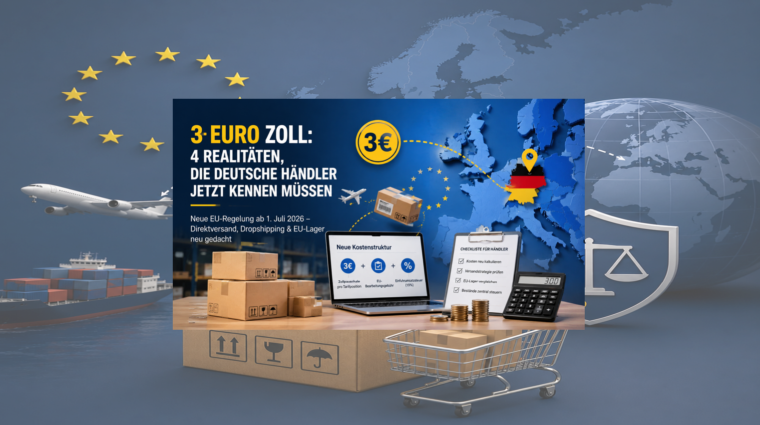 Die 3-Euro-Zollgebühr kommt: Vier Realitäten, denen sich deutsche Onlinehändler jetzt stellen müssen